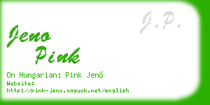 jeno pink business card